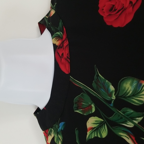 Rose Print Mini Dress - Picture 5 of 13